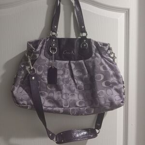 Coach Purple Signature Shoulder Bag